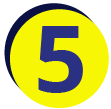 yellow circle with the number two representing the second position in a series relevant to the number seven